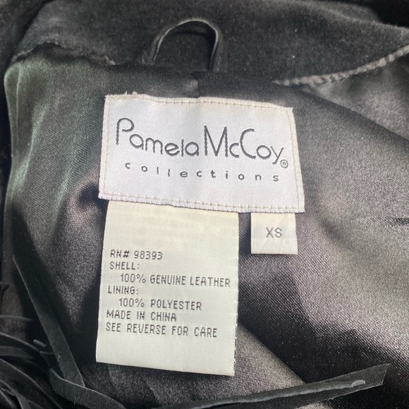 Vintage Pamela McCoy collections genuine leather black jacket  size xs - Picture 8 of 8